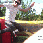 Ermo is now in 3D! 3D image of Ermo jumping.